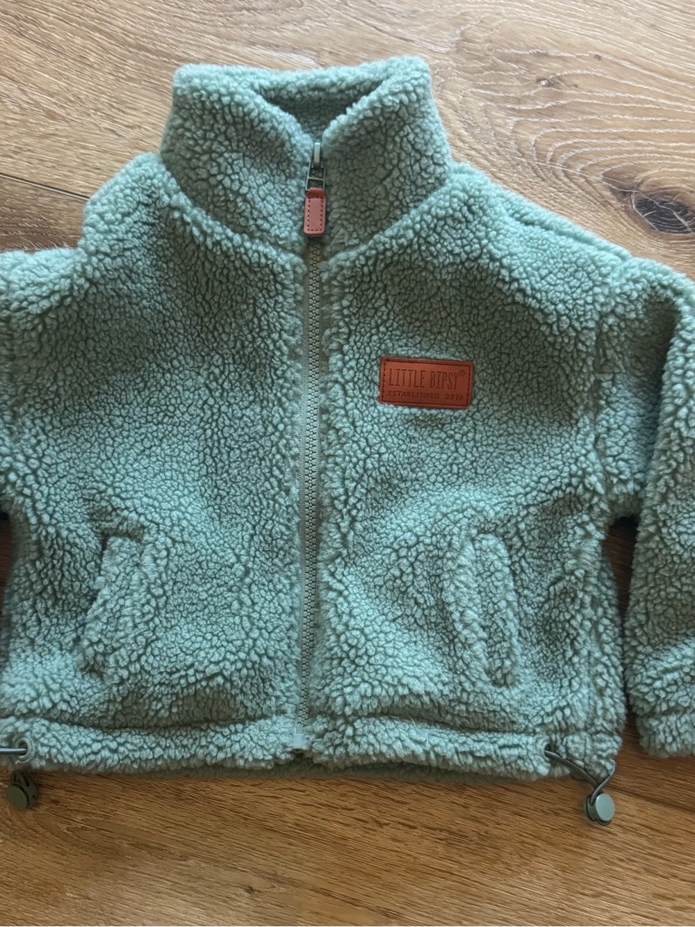Little Bipsy Mint Green Sherpa Puffer Jacket